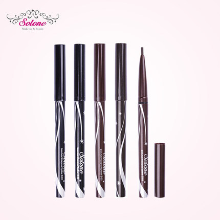 Solone眼线笔2mm极细自动旋转眼线胶笔 初学者持久不晕染防水正品