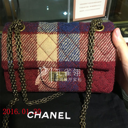 Chanel/香奈儿chanel女包16春款小号羊毛单肩包A37584Y60244MB637 Chanel/香奈儿chanel女包16春款小号羊毛单肩包A37584Y60244MB637