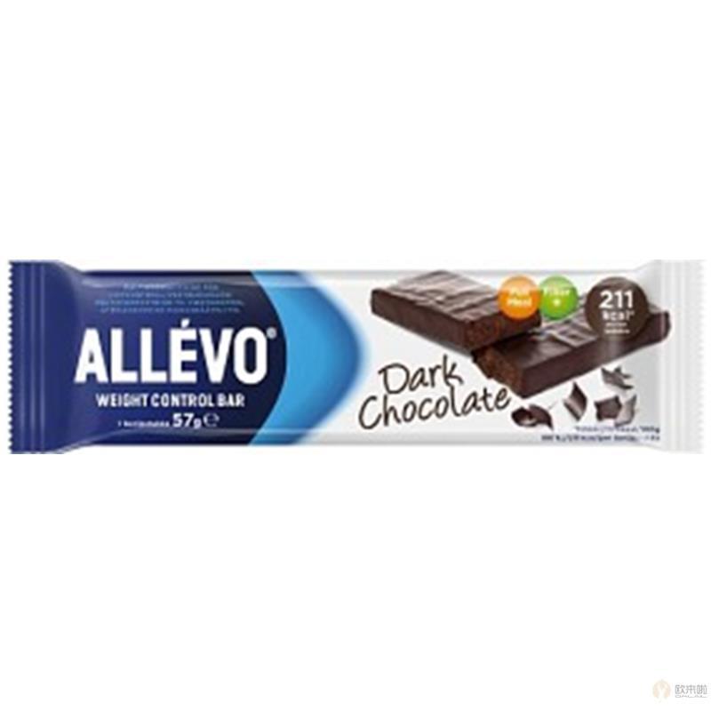 瑞典 Allevo 低卡路里黑巧克力能量棒 57g