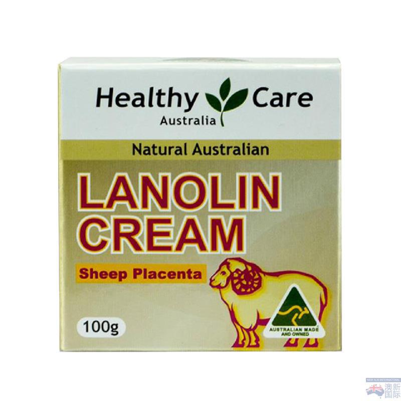 澳大利亚进口滋润绵羊油-Healthy Care 羊胎素 天然滋润绵羊油 100g 澳大利亚进口滋润绵羊油-Healthy Care 羊胎素 天然滋润绵羊油 100g