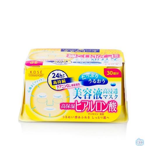 日本进口玻尿酸面膜-KOSE高丝玻尿酸面膜 高保湿面膜 含美容液 抽取式30片 日本进口玻尿酸面膜-KOSE高丝玻尿酸面膜 高保湿面膜 含美容液 抽取式30片