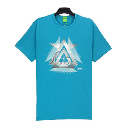 正品 HUGO BOSS 春夏男士印花休闲套头T恤  50309826