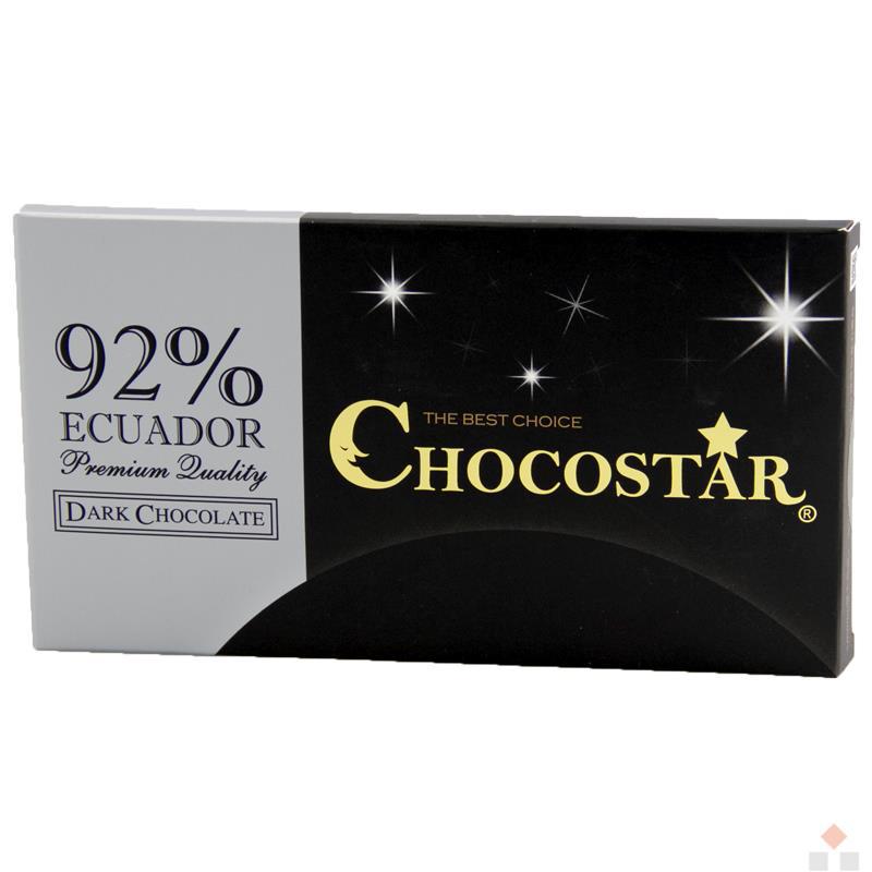 巧克力云庄Schokolake巧克力之星 顶A级百分之九十二厄瓜多黑巧克力(85g/1片)*2盒