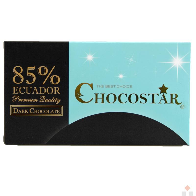 巧克力云庄Schokolake巧克力之星 顶A级百分之八十五厄瓜多黑巧克力(85g/1片)*2盒