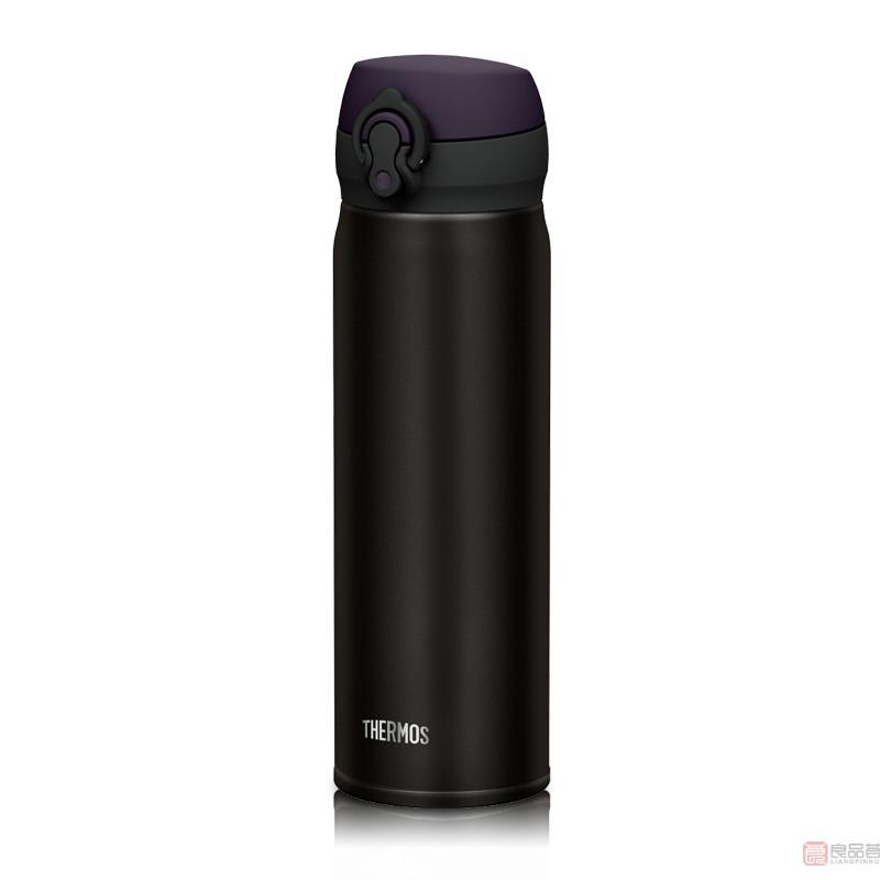 日本THERMOS膳魔师超轻不锈钢真空保温杯JNL-502 食品级PP材料膳魔师保冷杯(黑色)