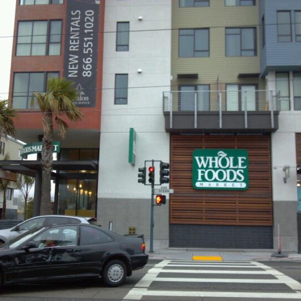 Photo taken at Whole Foods Market by That Guy on 8/22/2012-加利福尼亚州旧金山海洋大道1150号 Photo taken at Whole Foods Market by That Guy on 8/22/2012