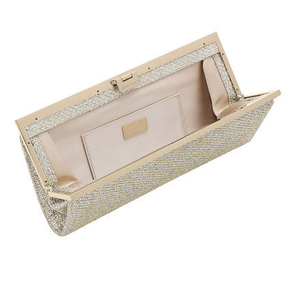 Jimmy Choo周仰杰女包16新款金属色织物长款搭扣手拿包CAMILLEGFA