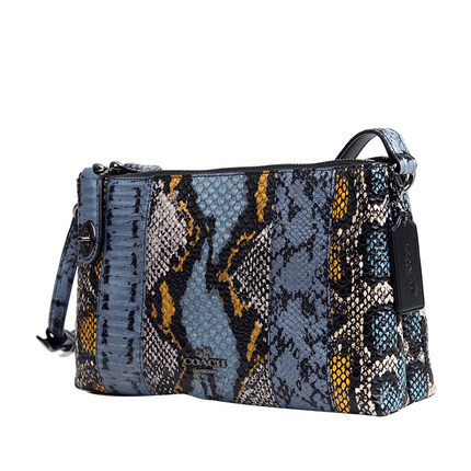 COACH/蔻驰女包 春夏新款CROSBY稀有拼色压花皮革斜挎包袋 37172
