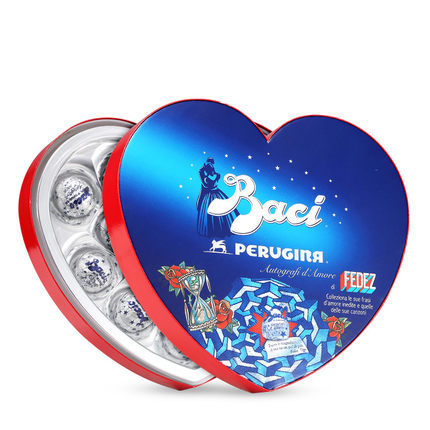 意大利原装进口Baci情人夹心黑巧克力心形礼盒装生日礼品 171G/盒