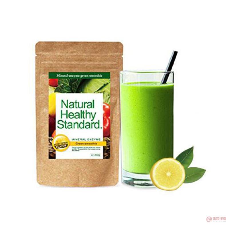 日本进口营养代餐粉-Natural Healthy Standard酵素青汁代餐粉蜂蜜柠檬味200g