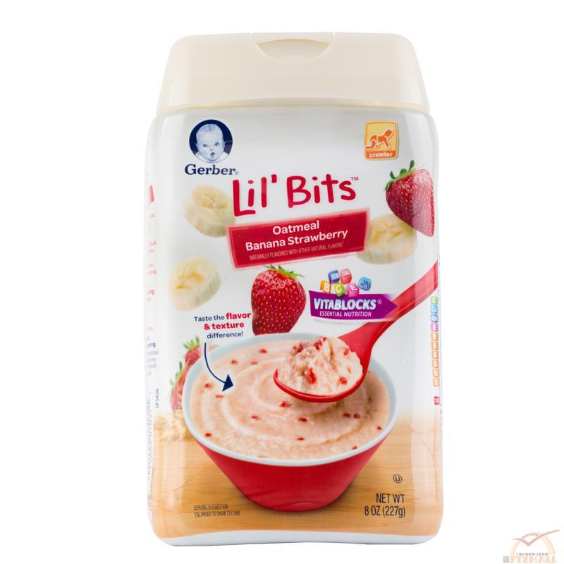 GERBER嘉宝 香蕉草莓燕麦米粉 8oz
