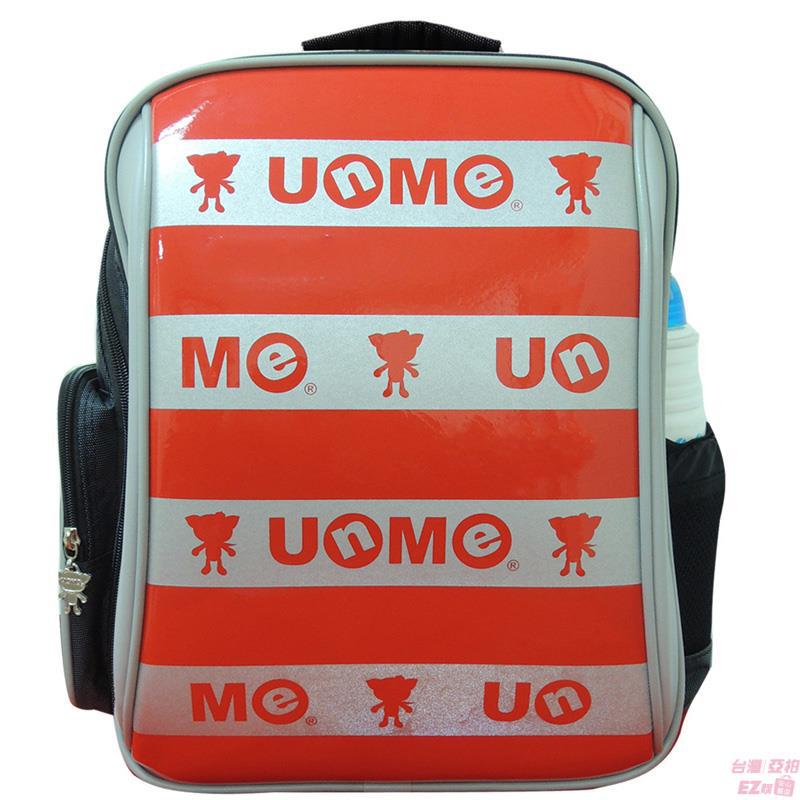 中国台湾进口双层书包-UnMe 镜面LOGO双层后背书包 玫瑰红
