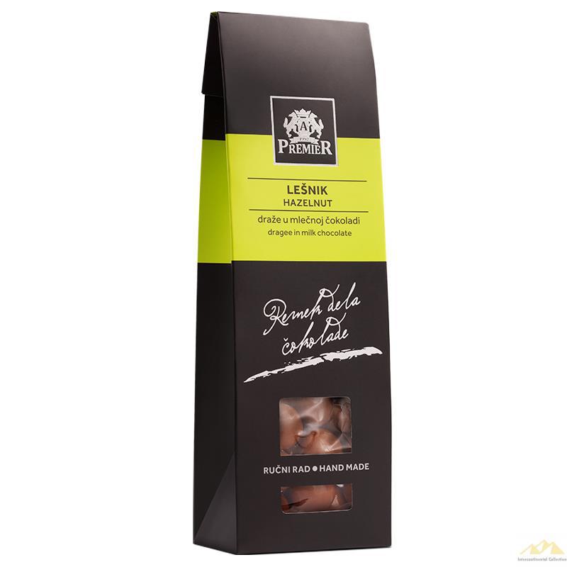 包邮 Premier手工巧克力 榛果夹心牛奶巧克力 100g
