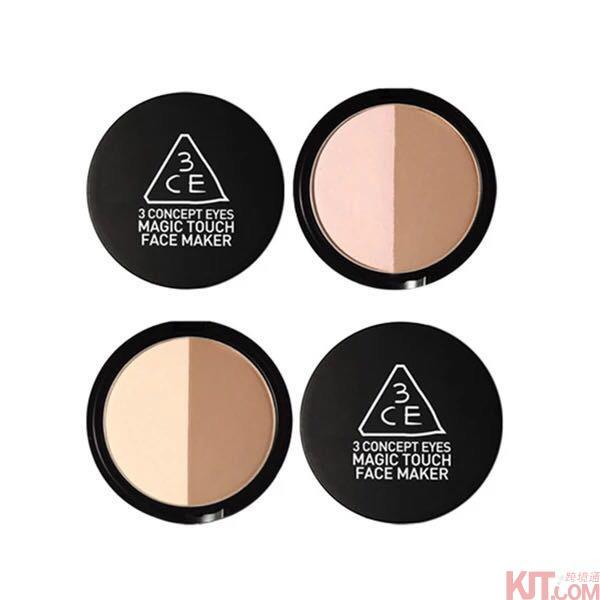 韩国 3CE 魔法双色修容高光粉饼 BEIGE米色 5g 韩国 3CE 魔法双色修容高光粉饼 BEIGE米色 5g