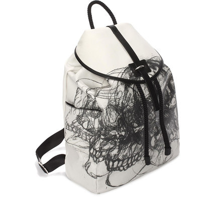 ALEXANDER MCQUEEN麦昆男包16春款印花抽绳水桶双肩包45283064ho