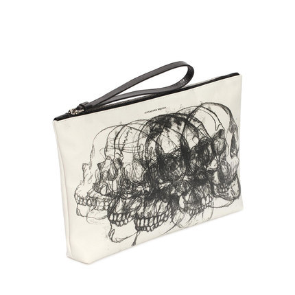 ALEXANDER MCQUEEN男包16春款骷髅印花拉链手拿包343834KV81N9080 ALEXANDER MCQUEEN男包16春款骷髅印花拉链手拿包343834KV81N9080