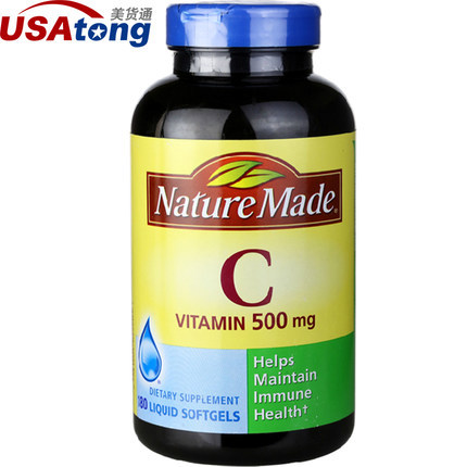 Nature made 维生素C 500mg*180粒 vc 维c 维他命c片美国原装进口