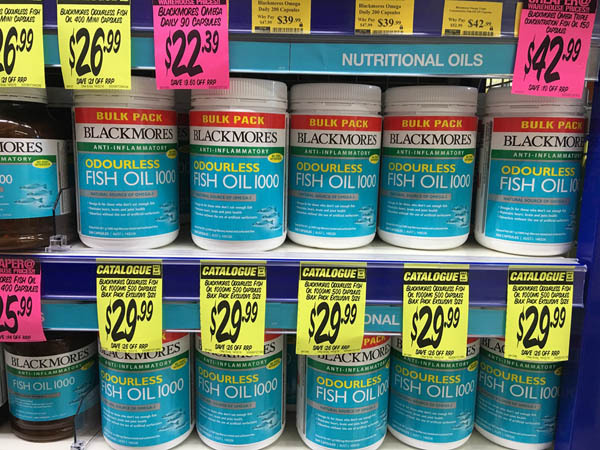 澳大利亚进口鱼油胶囊-blackmores无味鱼油胶囊1000mg散装