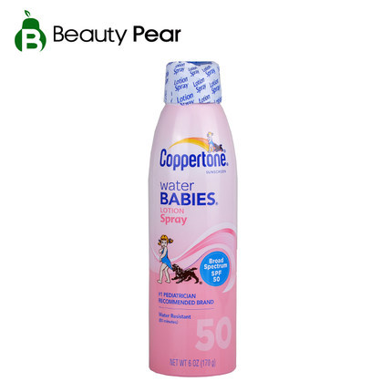 美国水宝宝水嫩连续防晒喷雾SPF50 170g 持久防晒海边防水 保税区