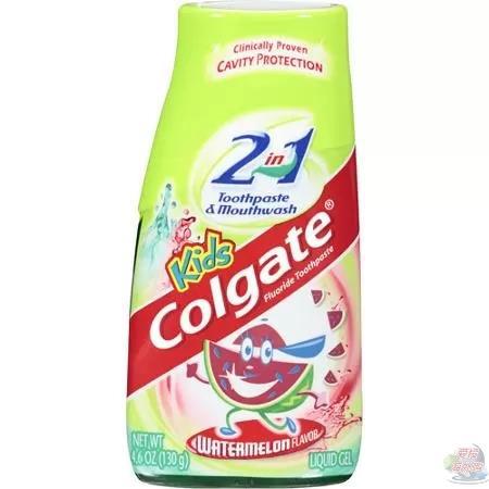 美国进口西瓜味儿童牙膏-高露洁 西瓜味含氟儿童牙膏