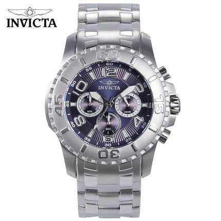 INVICTA 高端男士石英手表商务休闲不锈钢带防水日历大表盘
