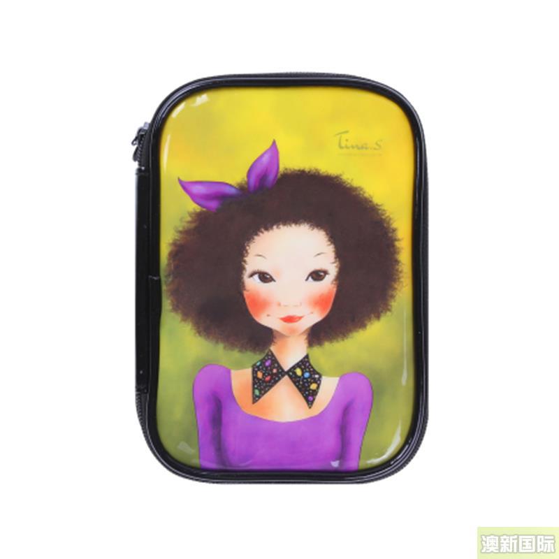 Fascy/陆心媛娃娃油画风唯美女孩紫色摩丝款化妆包(红色) Fascy/陆心媛娃娃油画风唯美女孩紫色摩丝款化妆包(红色)