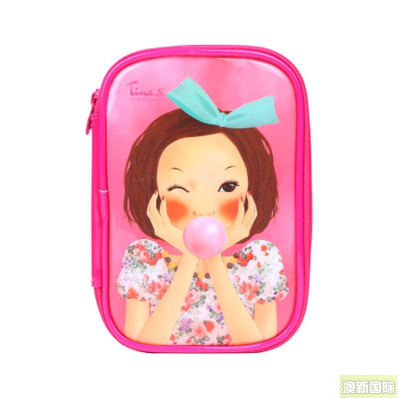 Fascy/陆心媛娃娃油画风唯美女孩泡泡款化妆包(粉红色) Fascy/陆心媛娃娃油画风唯美女孩泡泡款化妆包(粉红色)