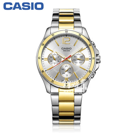 【香港直邮】卡西欧CASIO石英时尚休闲指针系列男表MTP-1374SG-7A