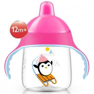 PHILIPS AVENT 企鹅鸭嘴吸口水杯260ml(E65A075300)-粉 PHILIPS AVENT 企鹅鸭嘴吸口水杯260ml(E65A075300)-粉