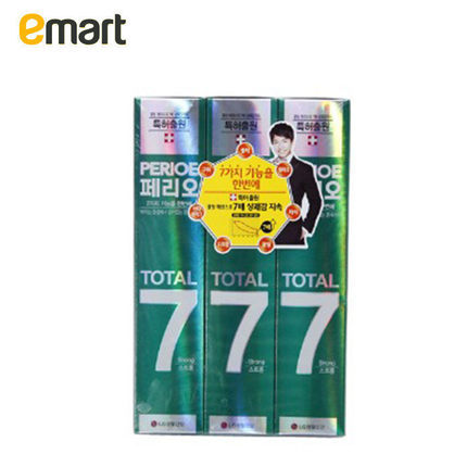 EMART易买得 韩国LG perioe total7强生牙膏120g*3 防蛀固齿去渍