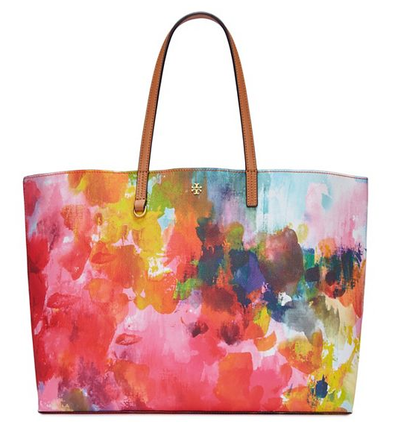 美国直邮 Tory Burch 51159540女水彩画图案大号托特包单肩包 美国直邮 Tory Burch 51159540女水彩画图案大号托特包单肩包