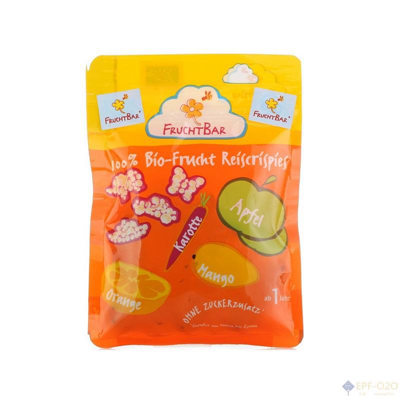 FruchtBar果贝儿 糖果 大米脆 苹果芒果橙子胡萝卜混合口味 25g