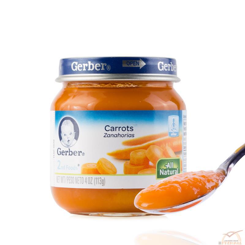 GERBER嘉宝 婴儿辅食2段胡萝卜泥 4oz