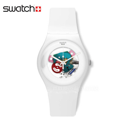 专柜正品Swatch透视斯沃琪时尚情侣男女学生石英手表SUOW100