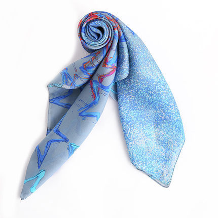 Jimmy Choo/周仰杰专柜正品女士长方巾桑蚕丝印花真丝长丝巾围巾 Jimmy Choo/周仰杰专柜正品女士长方巾桑蚕丝印花真丝长丝巾围巾