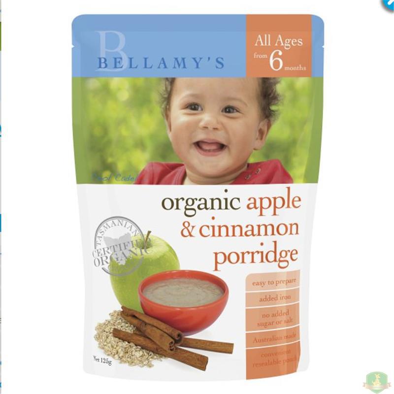 BELLAMY ORGANIC 贝拉米 6个月 苹果肉桂粥【澳洲直邮】 BELLAMY ORGANIC 贝拉米 6个月 苹果肉桂粥【澳洲直邮】