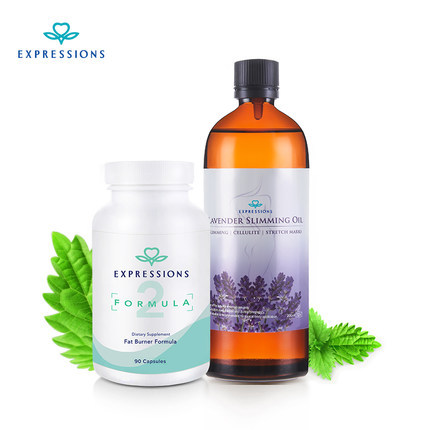 Expressions内服外用瘦身组合套装 复方瘦身精油+燃脂胶囊