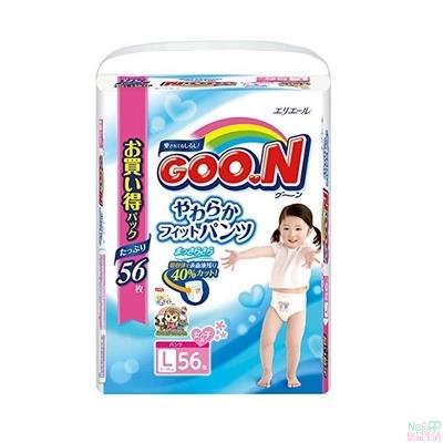 日本大王GOO.N 增量装L56片女宝宝 VE系列婴儿拉拉裤