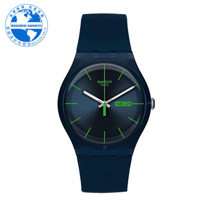 Swatch/斯沃琪 正品矽膠腕表 男士时尚休闲石英手表SUON700
