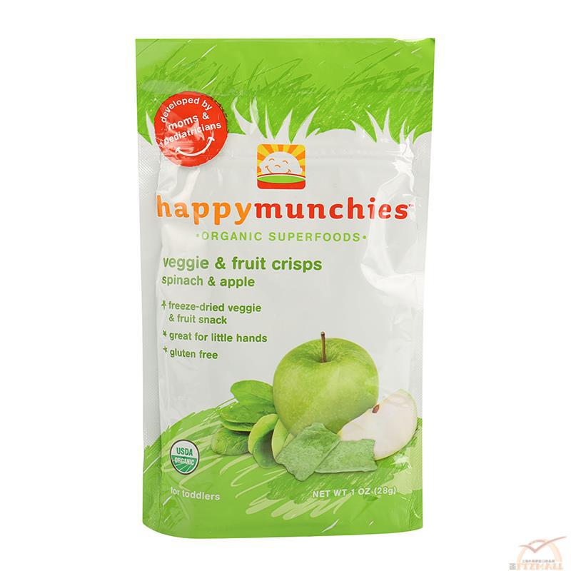 HAPPY BABY禧贝 苹果菠菜蔬果脆片 28克(1安士)/包 HAPPY BABY禧贝 苹果菠菜蔬果脆片 28克(1安士)/包