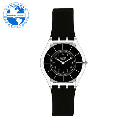 Swatch/斯沃琪 正品矽膠腕表 女士时尚休闲石英手表SFK361