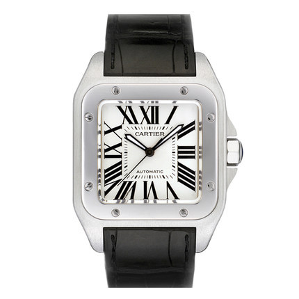 全球联保 正品卡地亚Cartier手表 SANTOS自动机械男表W20073X8