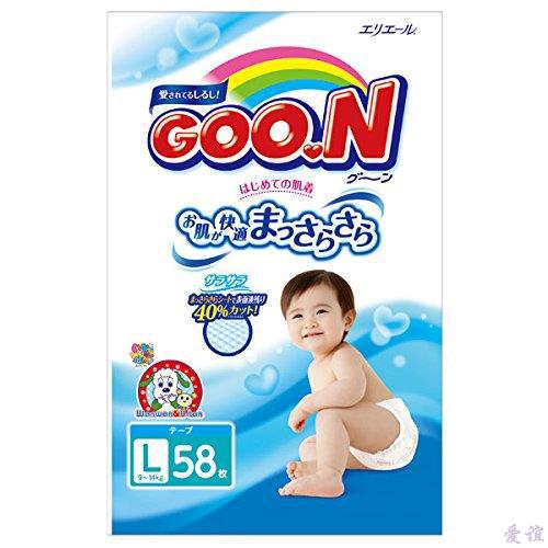 【爱谊精品】增量装 GOO.N大王纸尿裤大号L58片 【爱谊精品】增量装 GOO.N大王纸尿裤大号L58片