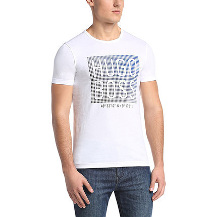 Hugo Boss 男装 2016春季新款白色圆领T恤37020 Hugo Boss 男装 2016春季新款白色圆领T恤37020