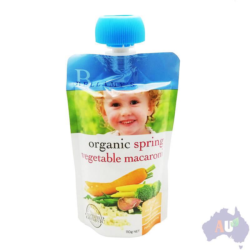 【优品库】Bellamy 贝拉米婴幼儿春季蔬菜通心粉泥 110g 6个月以上