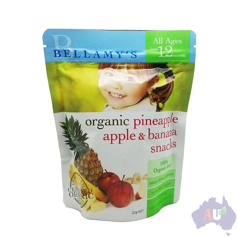 【优品库】Bellamys 贝拉米婴幼儿水果干(菠萝苹果香蕉)20g 12个月以上 【优品库】Bellamys 贝拉米婴幼儿水果干(菠萝苹果香蕉)20g 12个月以上