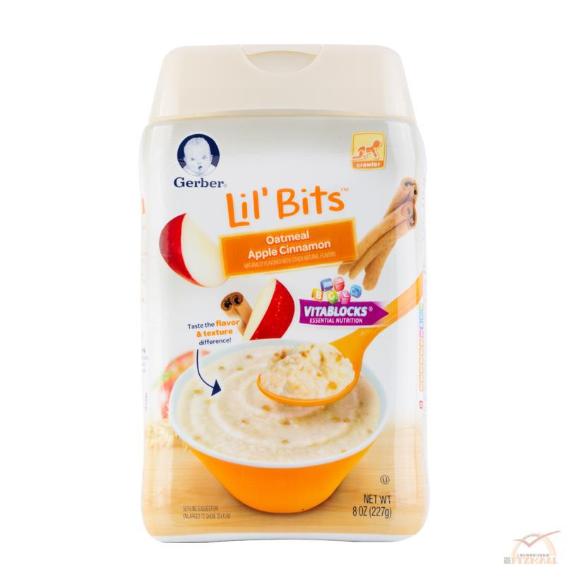 GERBER嘉宝 苹果肉桂燕麦米粉 8oz