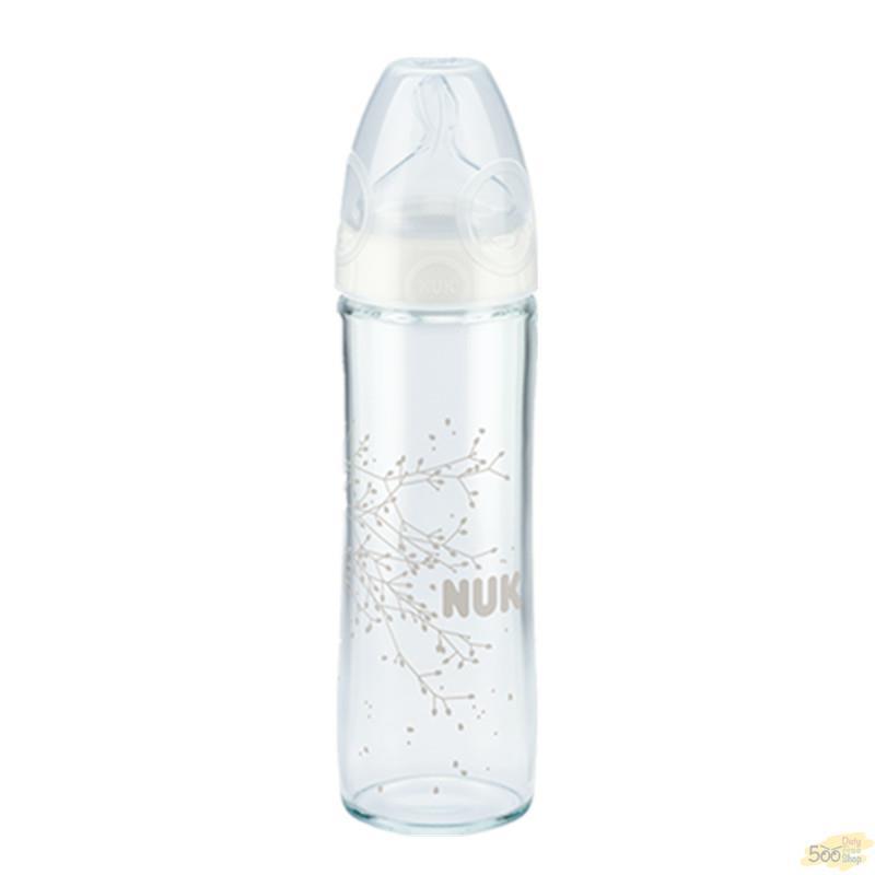 德国进口宽口玻璃奶瓶-NUK 宽口径玻璃奶瓶 240毫升 白色 德国进口宽口玻璃奶瓶-NUK 宽口径玻璃奶瓶 240毫升 白色