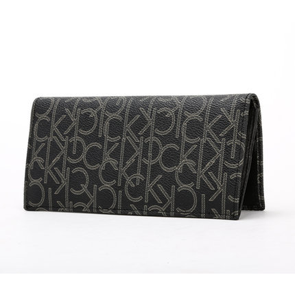 美款Calvin Klein凯文克莱男士商务中长款印花CK手拿钱包钱夹皮夹