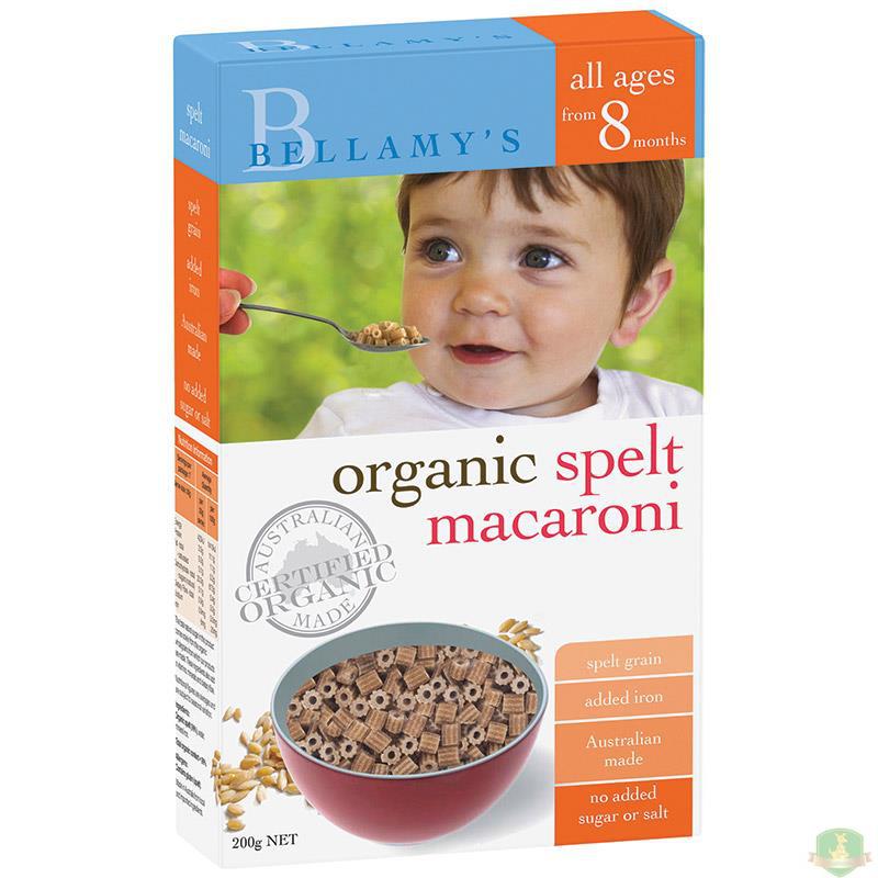 BELLAMY ORGANIC 贝拉米 8个月 婴幼儿斯佩尔特通心粉【澳洲直邮】